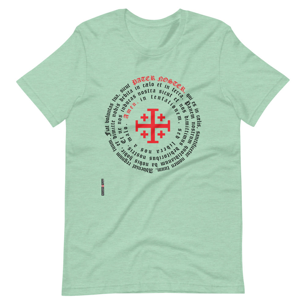 Lord's Prayer in Latin (concentric) Short-Sleeve Unisex T-Shirt