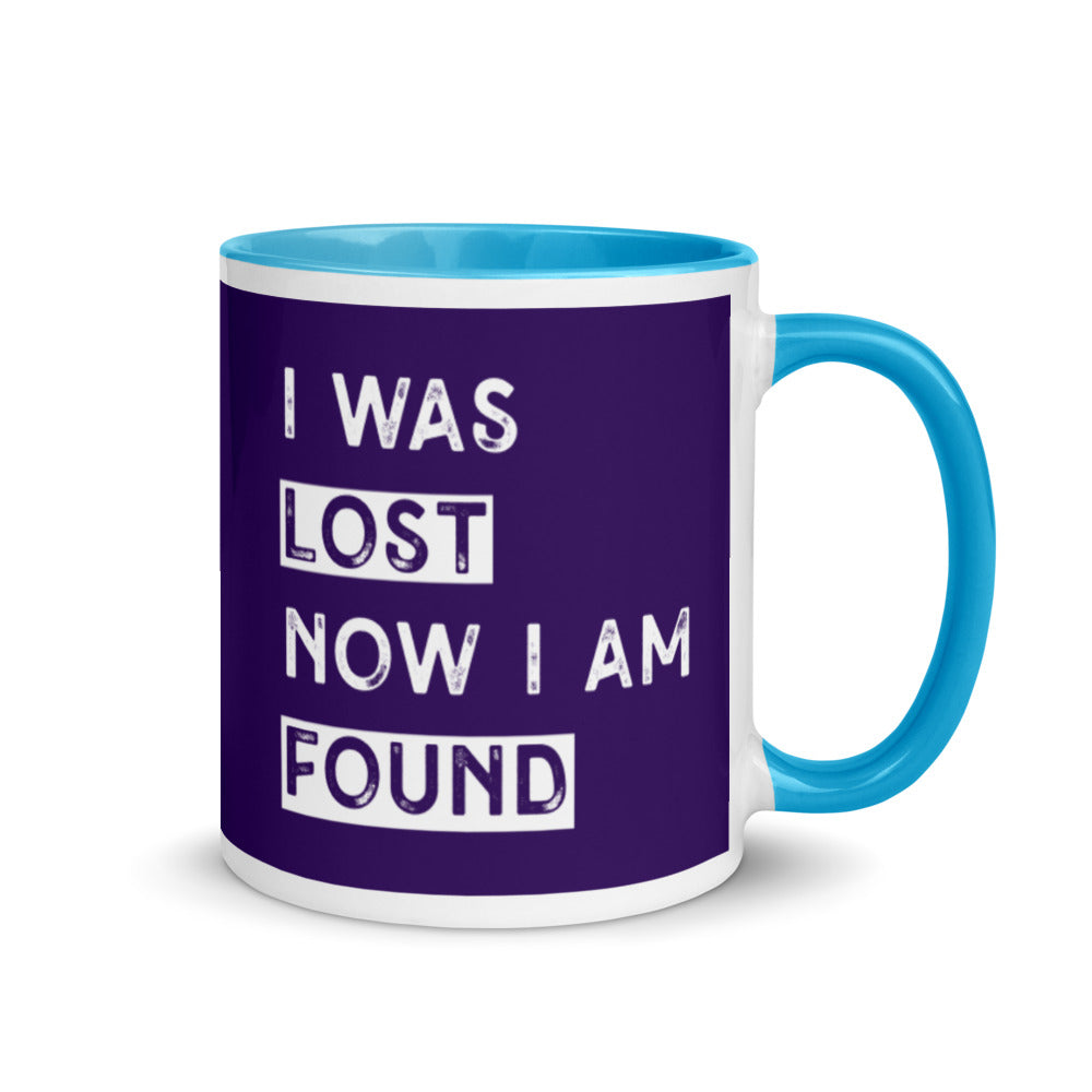 I was lost now I am found - Mug with Color Inside