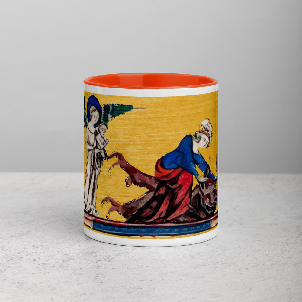 Hail Mary, Full of Grace, Punch the Devil in the Face - Mug with Color Inside