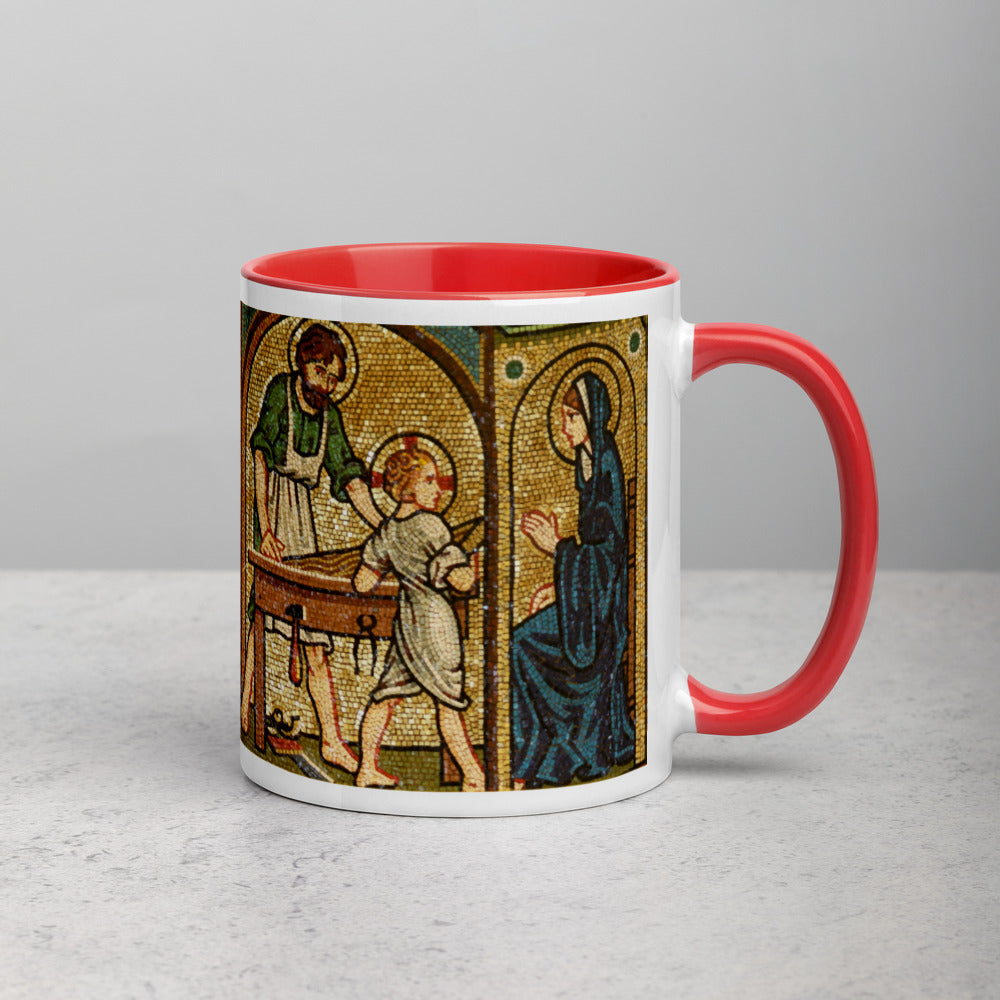 Learning Holiness at the School of Nazareth Mug with Color Inside