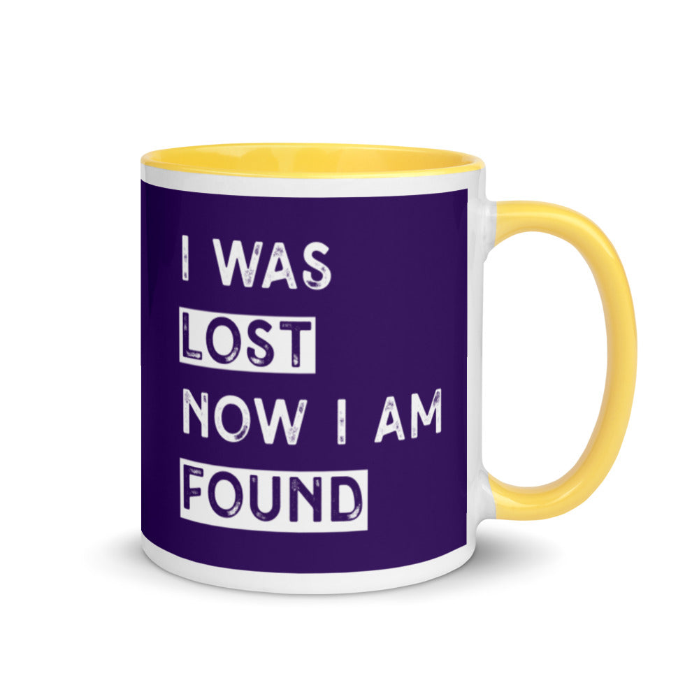 I was lost now I am found - Mug with Color Inside