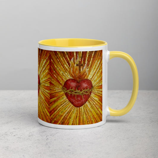 Sacred Heart Mug with Color Inside