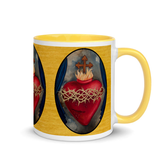 Sacred Heart Unveiled G - Mug with Color Inside