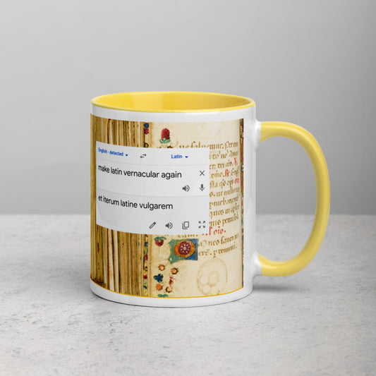 make Latin vernacular again - Mug with Color Inside